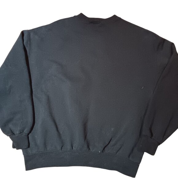 Vintage Men's Large Sweatshirt 90's Missouri Tigers Black Crewneck Embroidered - Picture 3 of 4